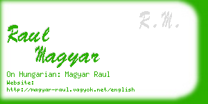 raul magyar business card